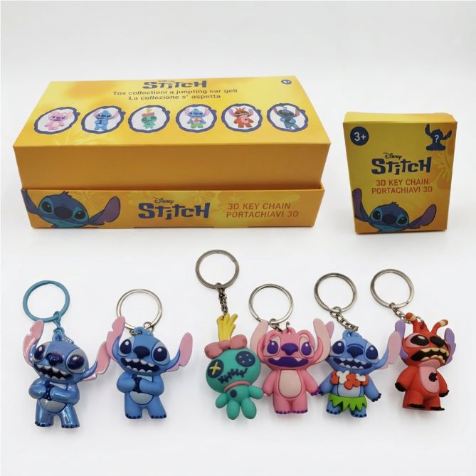STITCH Portachiavi 3D 6cm In Blind Box (x cm) In espo da pz 6ass..x…x